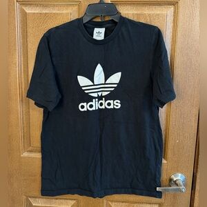 Adidas Black Tee with White Logo